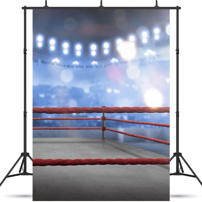 Stadium Empty Boxing Ring Backdrop for Sports Photography SBH0234
