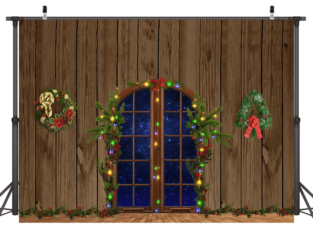 Decoration In Front Of House Christmas Backdrop for Photoshootings SBH0275