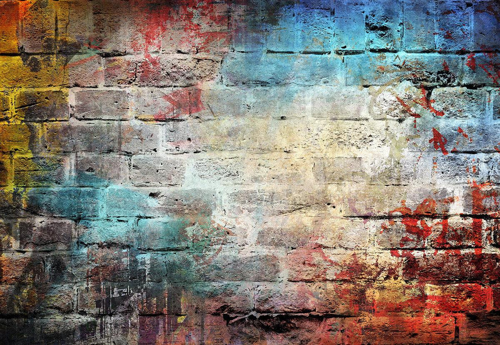 Graffiti Brick Wall Photography Backdrop Hip Hop Photo Background Photo Booth Props KH03511