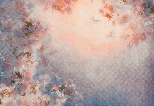 Vintage Digital Watercolor Floral Art Canvas Photo Backdrop SBH0031