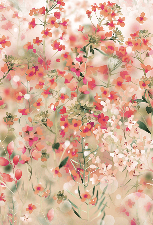 Amazing Fabric Abstract Halftone Flowers Background for Photo Video Studio SBH0046