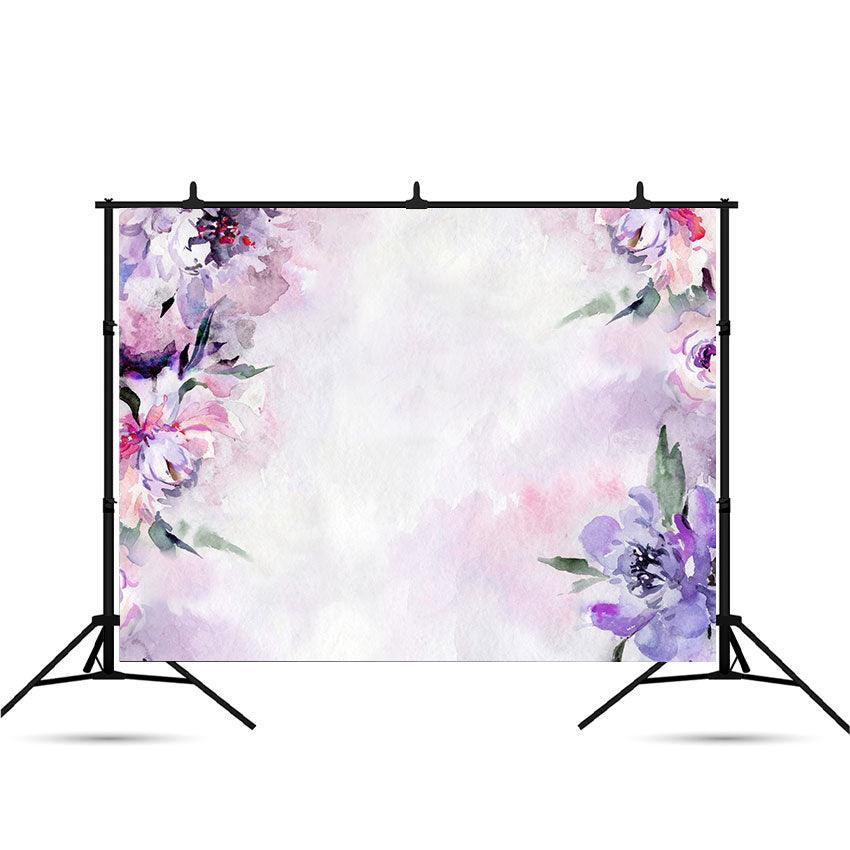 Vintage Decorative Background Digital Watercolor Floral Art Background for Photography SBH0065