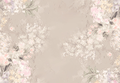 Graphic Wildflowers Painted on Concrete Grunge Wall Floral Backdrop for Photography SBH0068