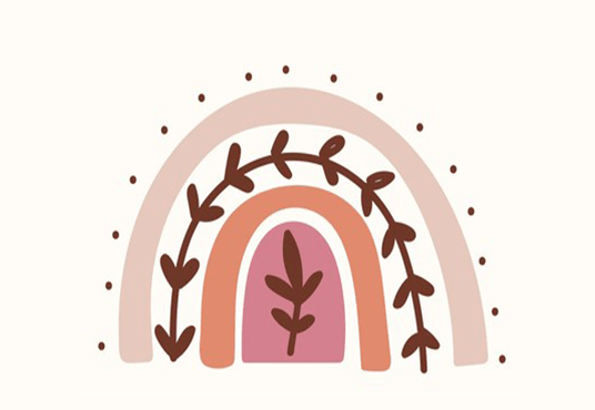 Boho Rainbow Pastel Colors Nursery Decoration Photography Backdrop SBH0136