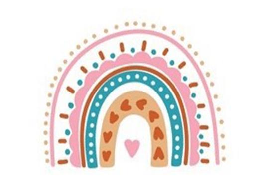 Cute Rainbow Colorful Cute Boho Backdrop for Photography SBH0137