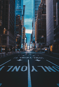 Manhattan City Street Night View Photography Backdrop SBH0316