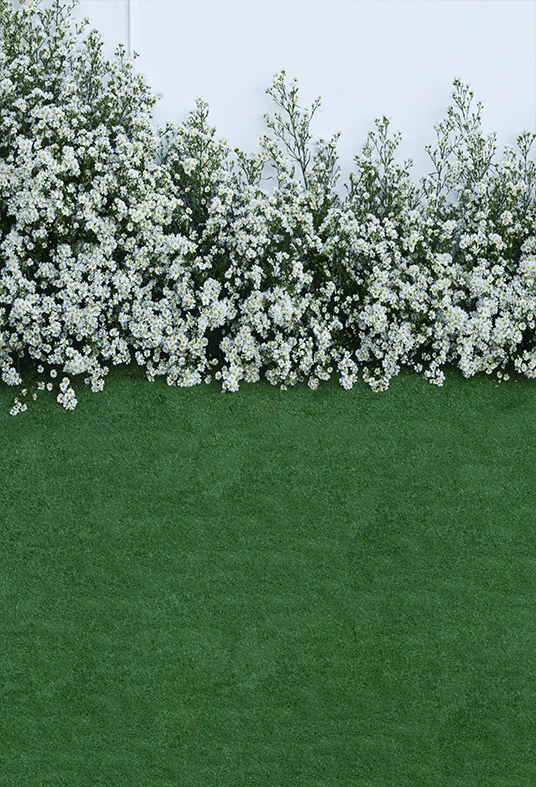 White Cutter Flower Backdrop for Spring Photography SBH0355