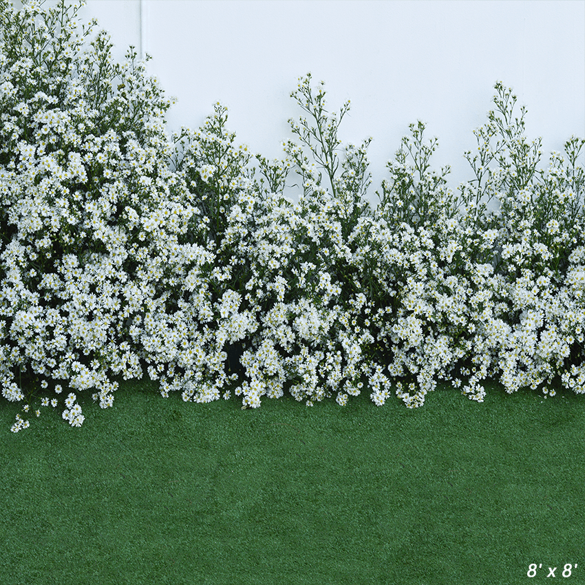 White Cutter Flower Backdrop for Spring Photography SBH0355