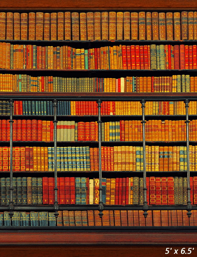Wooden Vintage Bookshelf Backdrop for Photography SBH0404