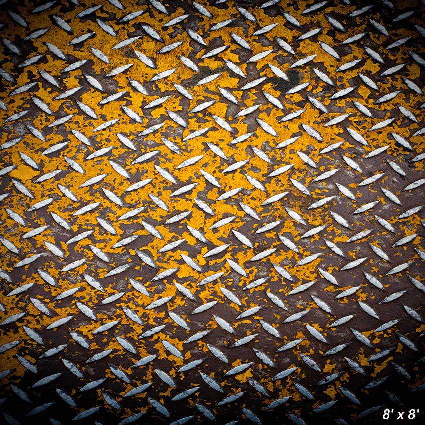 Yellow Rusty Metal Fabric Photography Backdrop SBH0424