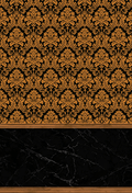 Golden Damask Pattern Fabric Backdrop Background SBH0505