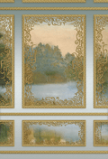 Golden Frame Interior Wall Backdrop for Photo SBH0509