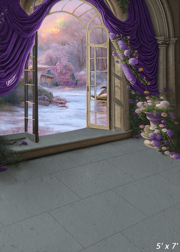 Purple Dream Garden Backdrop Photo Studio SBH0518
