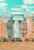 Colorful Surf Boards Fabric Backdrop for Photo SBH0531