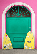 Summer Front Door Surfing Boards Background SBH0533