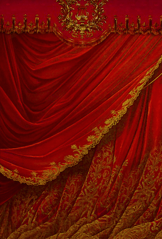 Vintage Theater Stage Curtain Backdrop for Photo SBH0539