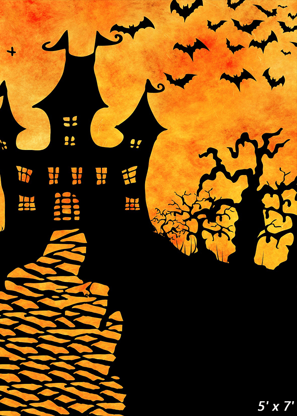 Halloween Spooky Haunted House Photo Backdrop SBH0631