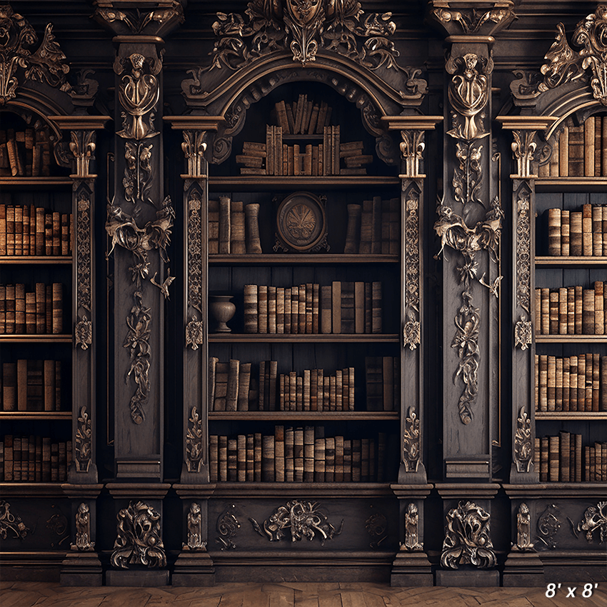 Royal Bookshelf Library Archive Place Backdrop for Photo SBH0665